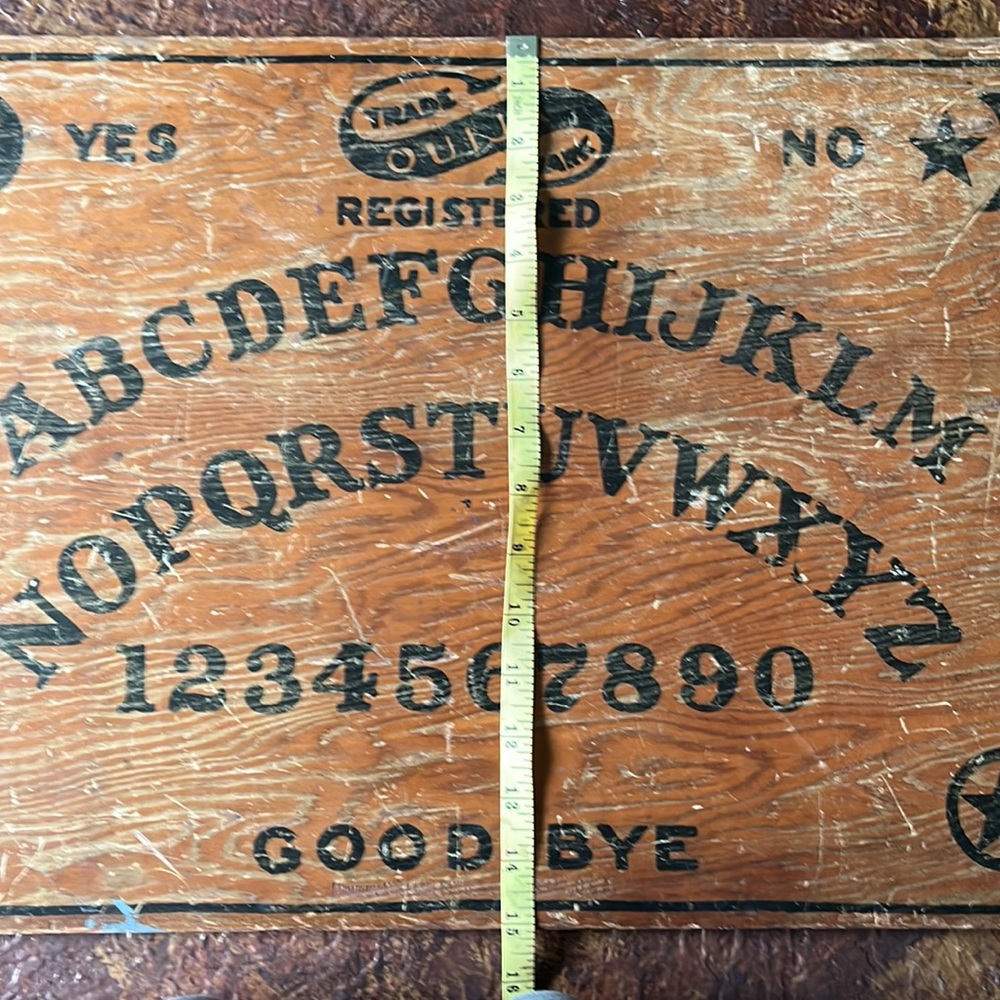 GENUINE 🧿OUIJA 👹🧙🏻‍♀️BIG BOARD 1919 WILLIAM FULD BALTIMORE MD. ☠️💀22x15 - Picture 4 of 17